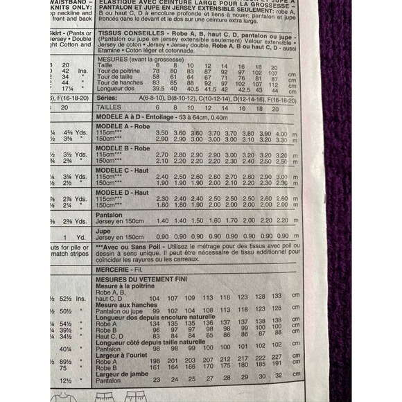 McCalls sewing pattern 9648 Maternity dress or top size 6 8 10 - Picture 5 of 6